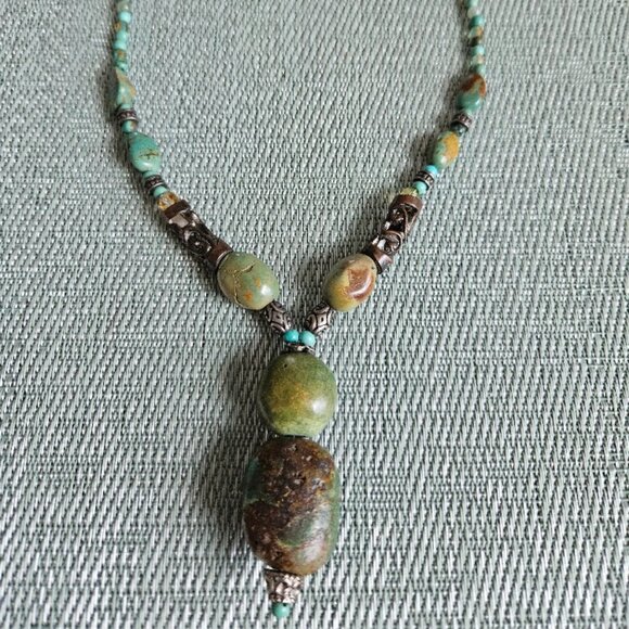 Handmade Boho Beaded Necklace - Picture 2 of 4